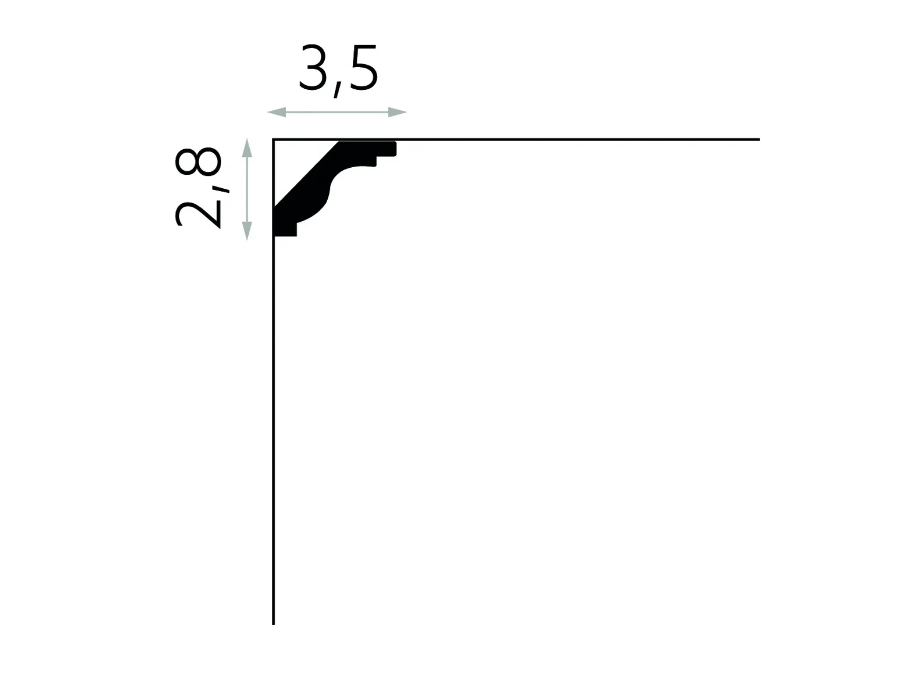 Cornișă flexibilă MDB135F — imagine 2