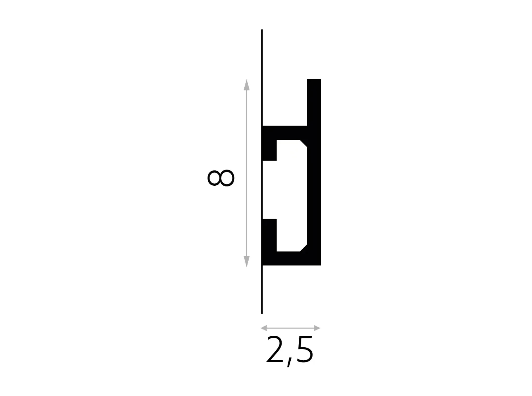 Cornișă bandă LED QL019 — imagine 5